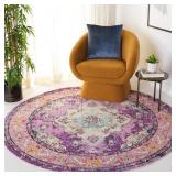 6'7' ROUND MEDALLION MONACO AREA RUG