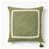 EMBROIDERED COTTON THROW PILLOW