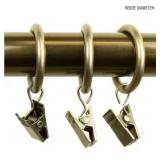 SET BRASS CURTAIN CLIP RINGS
