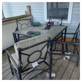 OUTDOOR PATIO GLASS TOP TABLE & CHAIRS