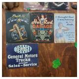 4X VINTAGE TIN BAR SIGNS