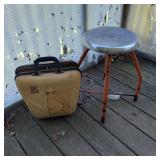 INDUSTRIAL STOOL & BOWLING BALL