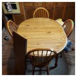 OAK TABLE & WINDSOR CHAIRS