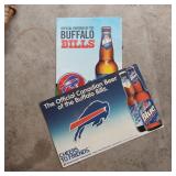 BUFFALO BILLS TIN BEER SIGNS