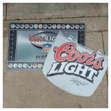 PAIR VINTAGE COORS LIGHT BAR SIGNS