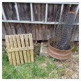 METAL RIM FIRE PIT, FENCING, & MORE