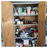 PLYWOOD CUPBOARD & CONTENTS
