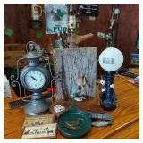ASSORTED LAMPS & FISHING DECOR