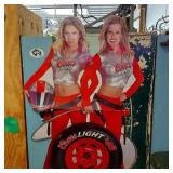 VINTAGE LIFESIZE COORS LIGHT TWINS CUT OUT