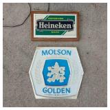 PAIR VINTAGE BAR SIGNS