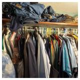 MENS CLOTHING IN CLOSET