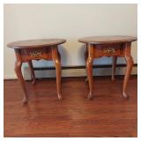 PAIR OVAL TABLES