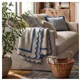 SCALLOPED EDGE THROW BLANKET