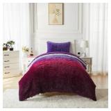 TWIN FAUX FUR COMFORTER