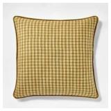 GINGHAM & VELVET THROW PILLOW