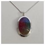 RAINBOW SOLAR COSTUME PENDANT NECKLACE