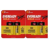 4PK EVERDAY C2 ALKALINE BATTERIES