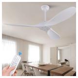 52" 3 BLADE CEILING FAN W/ REMOTE