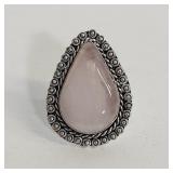 SZ 7 ROSE QUARTZ COSTUME RING