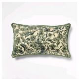 14X24 JACOBEAN FLORAL THROW PILLOW