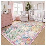5X7 WASHABLE PATCHWORK RUG