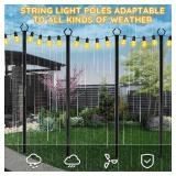 SET 6 STRING LIGHT POLES 10FT