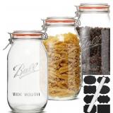 TRIO 64OZ MASON JARS