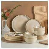 12PC STONEWARE DINNERWARE SET