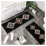 2PC GEOMETRIC BATH MATS