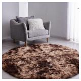 7X7 ROUND TIE-DYE PLUSH AREA RUG