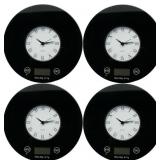4 - DIGITAL KITCHEN SCALES W/ CLOCK