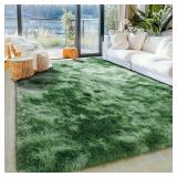 5X7 FLUFFY TIE-DYE AREA RUG