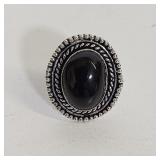 SZ 6  BLACK ONYX RING