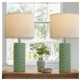 PAIR 26" CERAMIC TABLE LAMPS