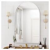 24X36 ARCHED WOOD FRAME MIRROR