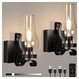 RECHARGEABLE LANTERN WALL SCONCES