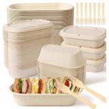 100PC DISPOSABLE MEAL CONTAINERS