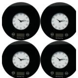 4 - DIGITAL KITCHEN SCALES W/ CLOCK