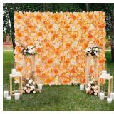 ORANGE FLORAL WALL PANEL