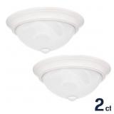 2PK FLUSH MOUNT CEILING LIGHT