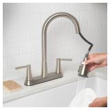 STAINLESS STEEL DECK-MOUNT KITCHEN FAUCET