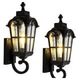 PAIR OUTDOOR WALL SCONCES