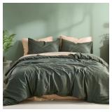 QUEEN OLIVE GREEN COTTON COMFORTER