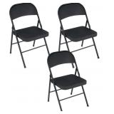 3PK METAL FOLDING CHAIRS