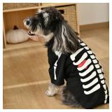 XSM SKELETON HEART DOG SHIRT