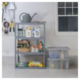 4-TIER PLASTIC SHELVING UNIT
