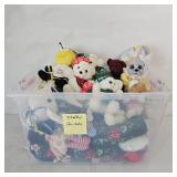 BIN OF STUFFED ANIMALS
