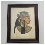 17X21 REPLICA CLEOPATRA PAINTING ON PAPYRUS