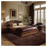 5X8 BROWN SHAG AREA RUG
