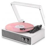 3-SPEED VINTAGE STYLE BLURTOOTH RECORD PLAYER